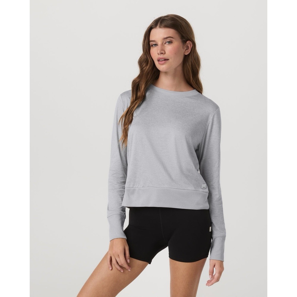 Vuori Daydream Crew Women Large Gray Athleisure VW133 Lightweight Performance